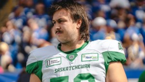 Riders’ OL Braydon Noll earns first CFL start with Saskatchewan by staying committed to his goal