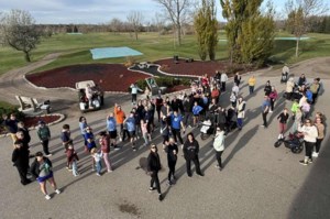 Dozens of people ran the course for Fresh Air Fitness