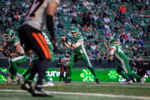 Riders' QB Trevor Harris' mom paid him $50 to keep playing football in high school, it's paid off for him and Saskatchewan