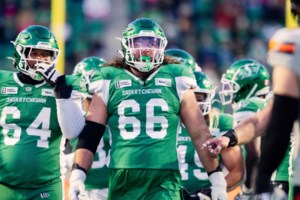 ‘I never expected it:’ Roughriders' right guard Jacob Brammer surprised by West Division All-CFL team selection