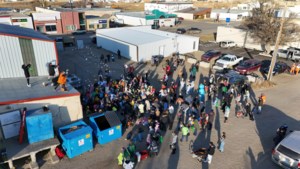 Photos: Aerial snapshots capture annual Outlook candy toss