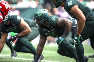 Roughriders’ DL Micah Johnson puts experience to good use during 112th Grey Cup week