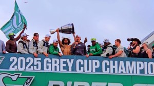 Riders bring the Grey Cup home to Mosaic Stadium