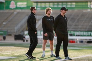 Saskatchewan Huskies’ Mason Nyhus believes playing Vanier Cup in Regina gives his team ‘massive advantage’