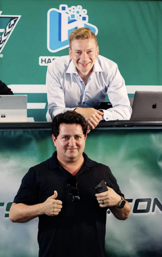 Justin Dunk & Harvard Media President, Matt Hill