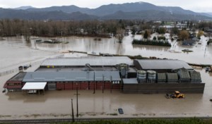 Familiar fate for Abbotsford as floodwaters gush over U.S. border into B.C. again