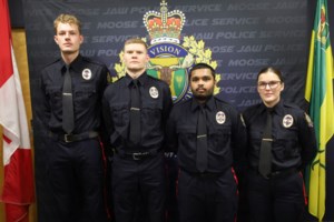 Four new constables sworn in with the Moose Jaw Police Service