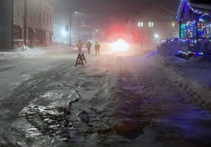 ‘Old gal has had rough night’: Main break floods iconic Yukon bar amid -40 C weather