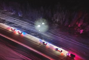 Lost in forest after fleeing gunman, pair rescued by RCMP, suspect sought