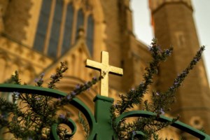 Catholic division board gifted crucifix blessed by Pope Leo