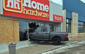 Canora RCMP: Truck crashes through front window
