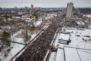 Hundreds of thousands march in Toronto rally in support of Iran protests
