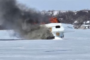 Conservation officers calling for information on ice fishing shelter fire