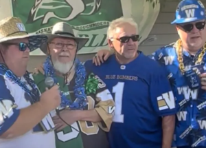 Legendary CFL and Saskatchewan Roughriders fan Wayne Kuntz receives support after house fire
