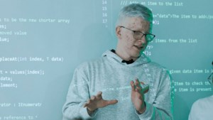 Low-vision student uses hands-on program to build skills