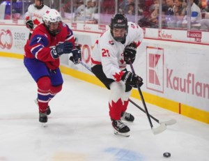 Saskatoon’s Beckett Hamilton scores as Canada rolls to shutout win over Norway at World U18 Hockey Championship