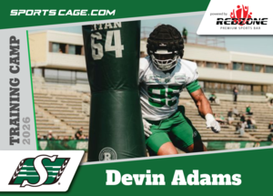 Saskatchewan Roughriders Training Camp Day 3: Punter-turned-pass rusher Devin Adams turns heads