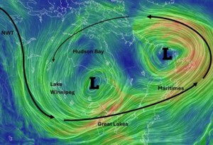 Upper-level lows can drive cold spells