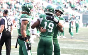 ‘We. Are. Back.’: Saskatchewan Roughriders stage late-game comeback to open CFL season with win over B.C. Lions
