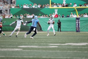 Saskatchewan Roughriders’ Corey Mace shares injury updates, addresses Samuel Emilus’ status