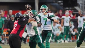 Riders’ QB Trevor Harris wants better performance from Saskatchewan’s offence after ‘worst’ game of the year