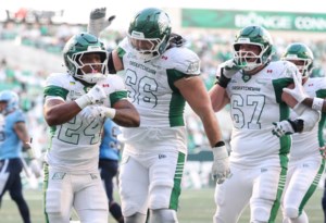 Riders’ RB coach Andrew Harris praises Quali Conley, Thomas Bertrand-Hudon as A.J. Ouellette recovers