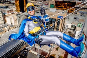 Superheroes face their fears 260 feet above Regina on Saturday