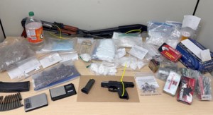 Loaded handgun and large quantities of drugs seized in Lloydminster