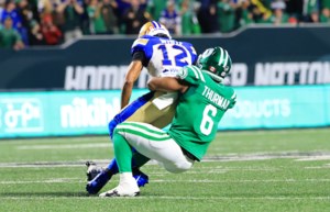 Riders linebacker Jameer Thurman looks back at Labour Day Classic game-winning stop