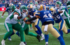 ‘This one pisses you off’: Roughriders offence left wanting after anemic showing in Winnipeg
