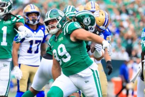 Roughriders DL Caleb Sanders hopes recent solid play is a sign of things to come