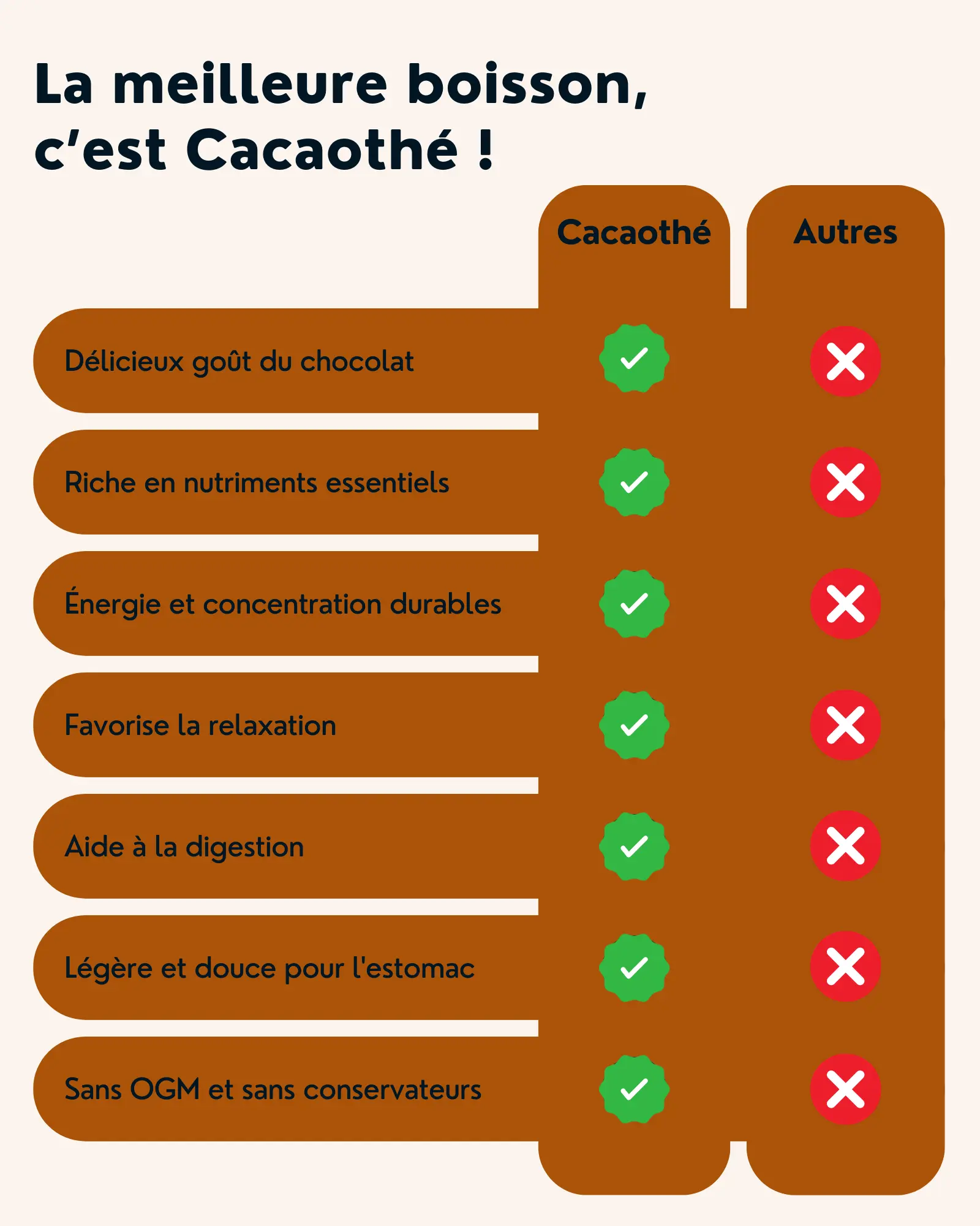Infusion au cacao Cacaothé prête à déguster