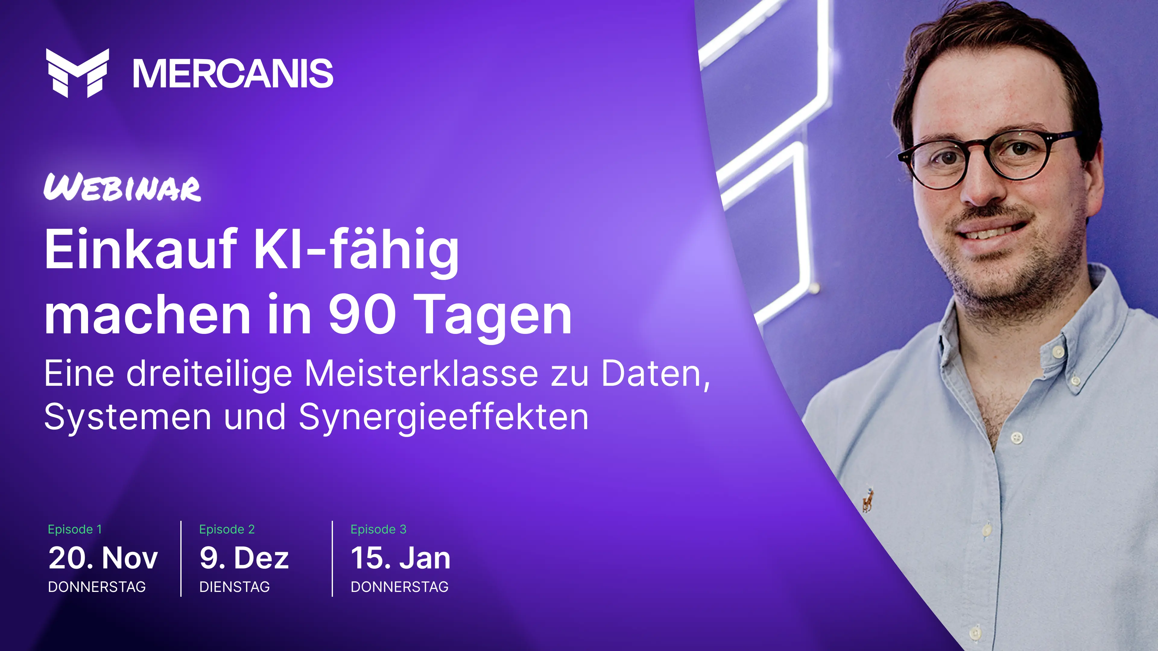 Dreiteiliges Masterclass-Programm: Einkauf KI-fähig machen in 90 Tagen