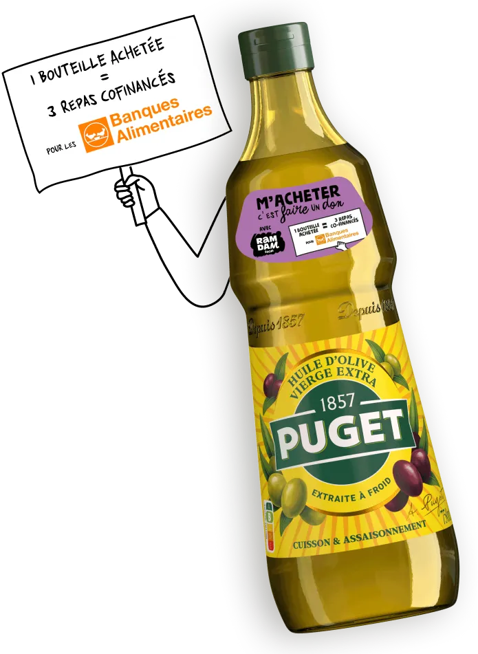 1 bouteille achetée = 3 repas cofinancés pour les Banques alimentaires
