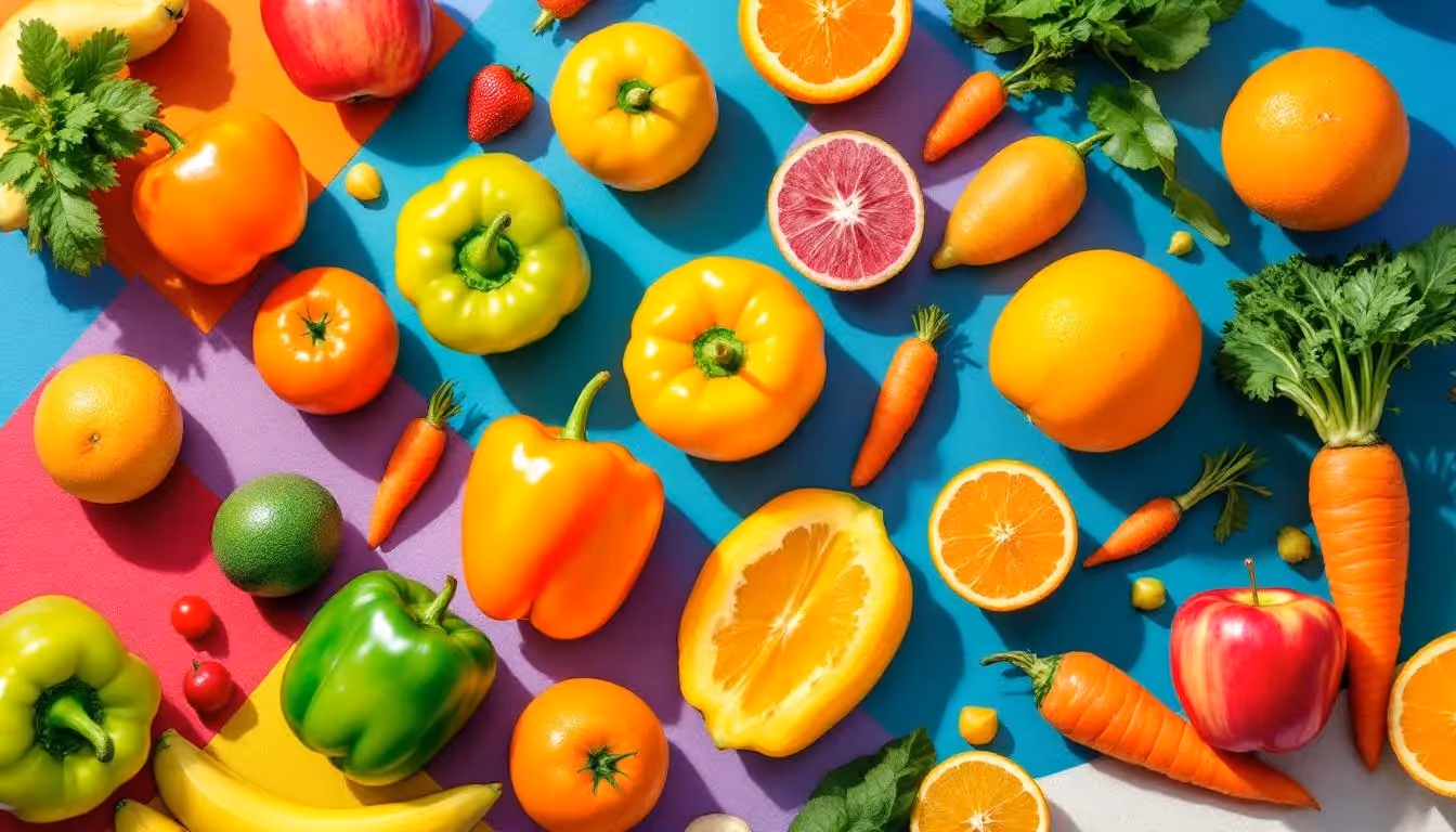 Produits vedettes de la semaine, incluant des fruits et légumes.