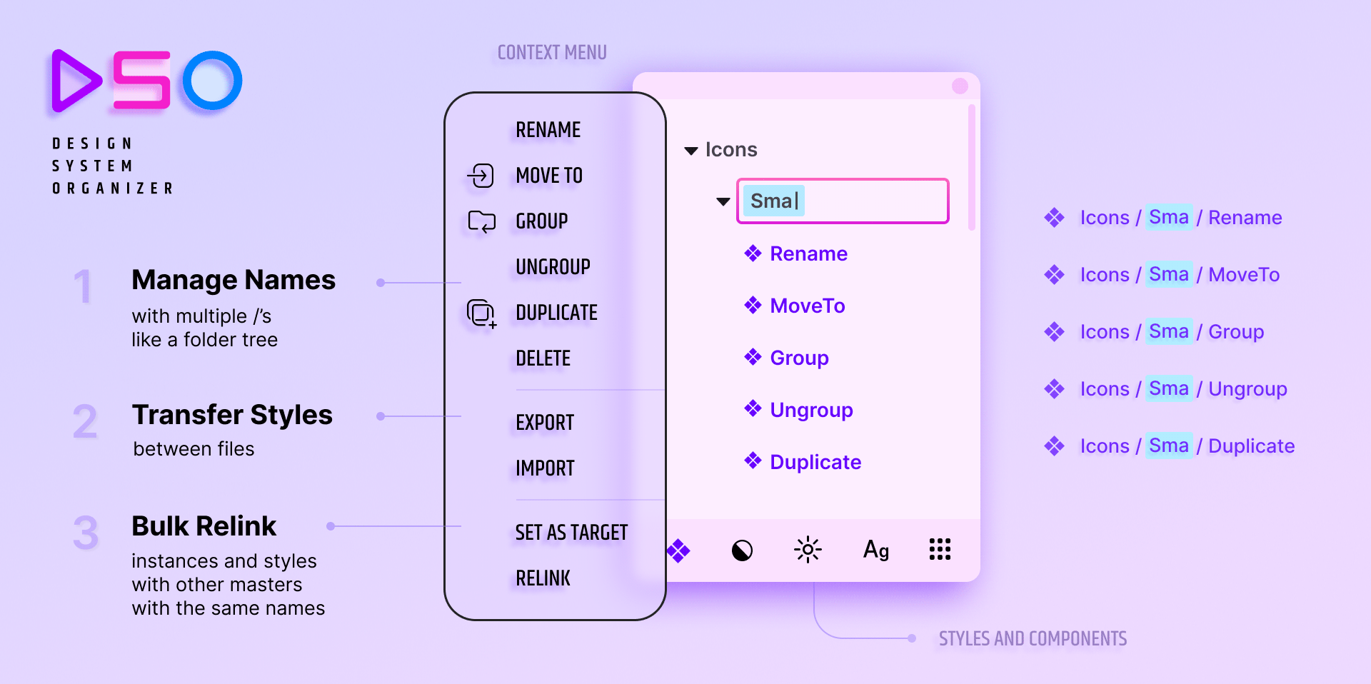 design system organizer figma plugin