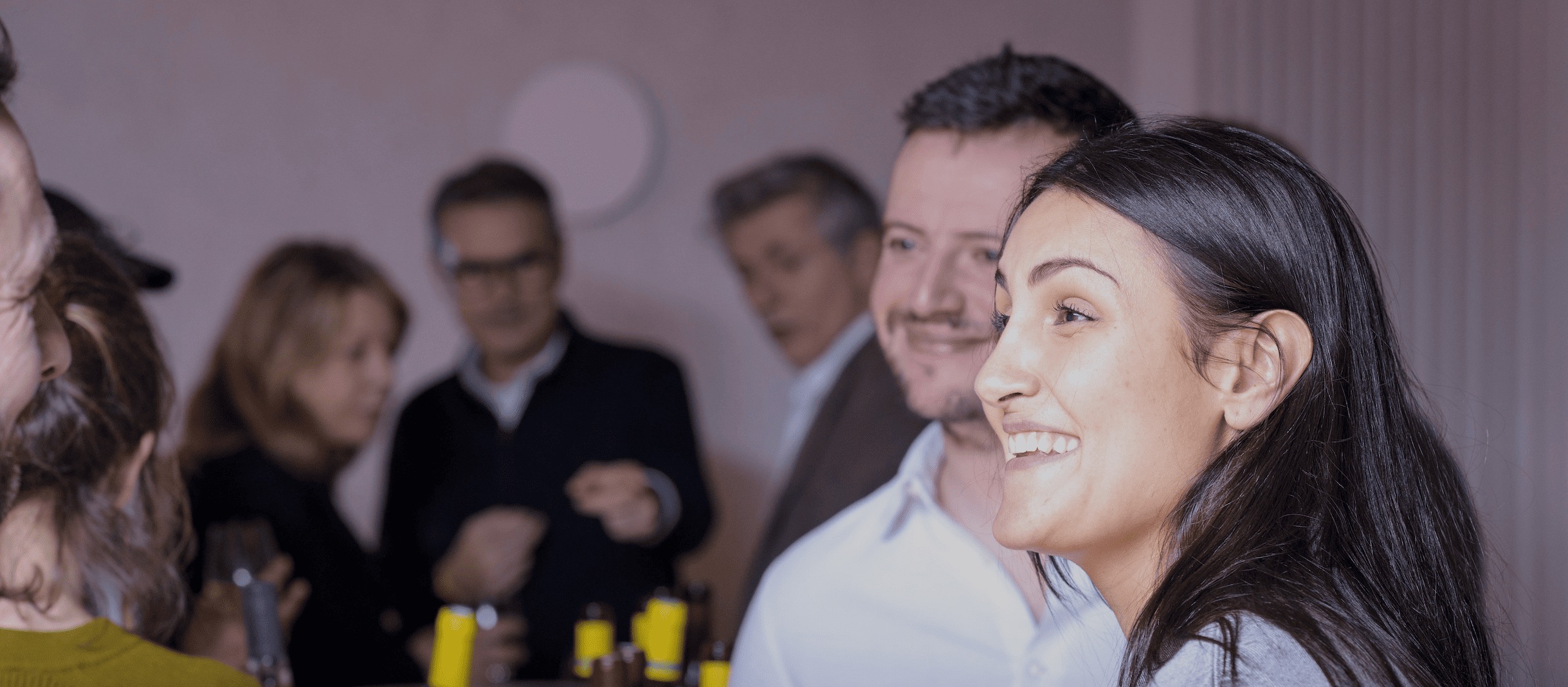 Soirée La Réponse D. au studio amap avec clients et collaborateurs