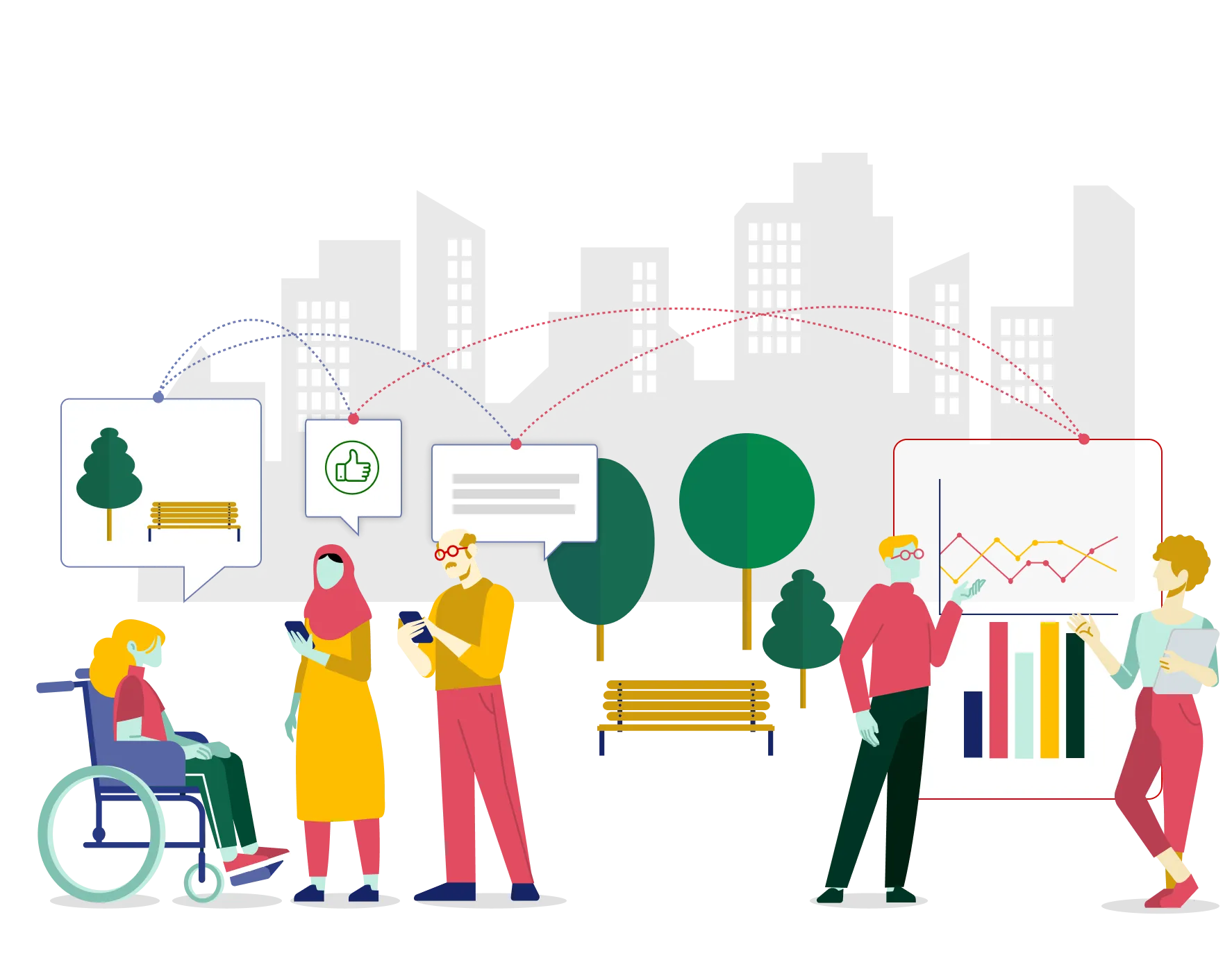 Illustration einer All-in-One-Plattform