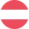 Flag of Austria with three horizontal stripes: red, white, and red.