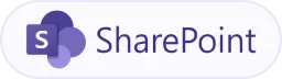 SharePoint logo featuring a purple overlapping circular design with a square containing the letter S.