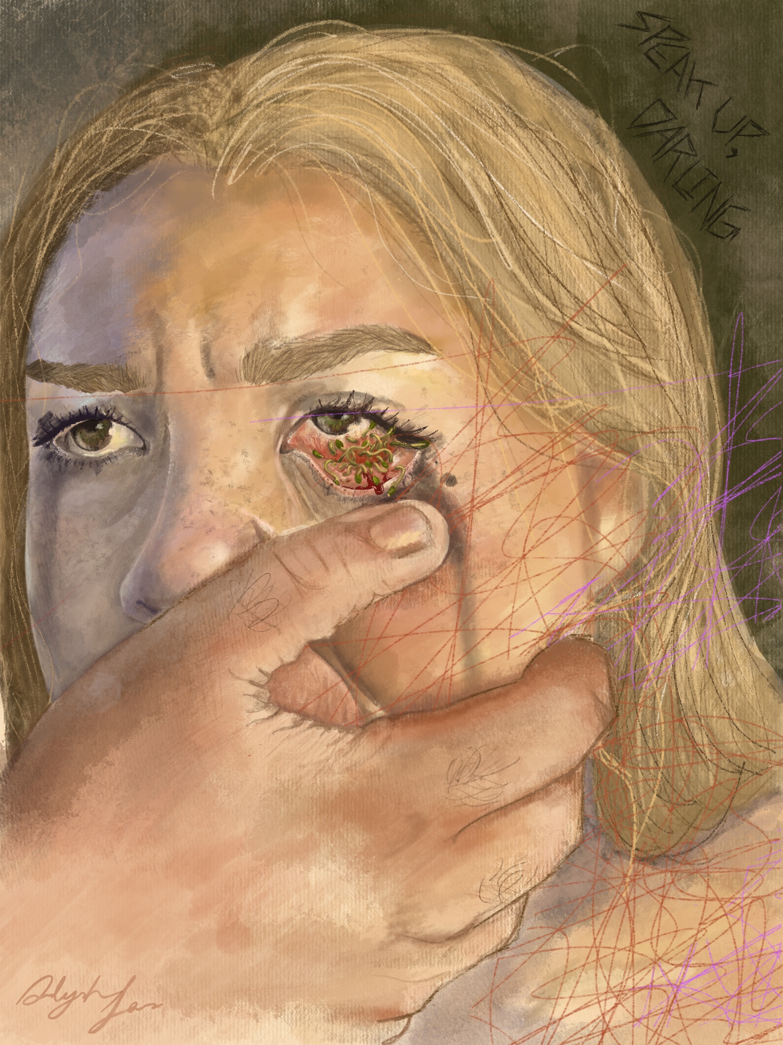 an illustration of a nightmare aaliyah had that plagued the remainder of her day