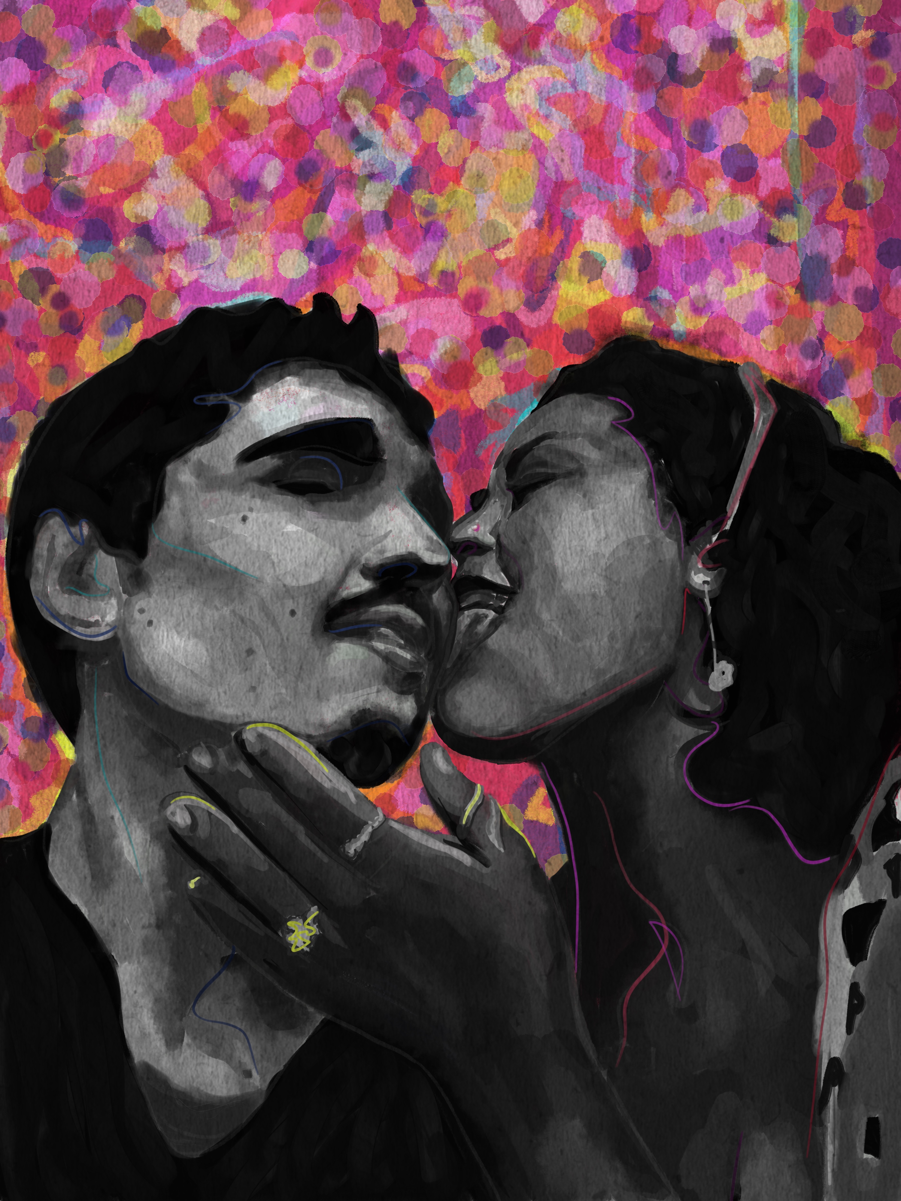 a portrait of aaliyah and thomas