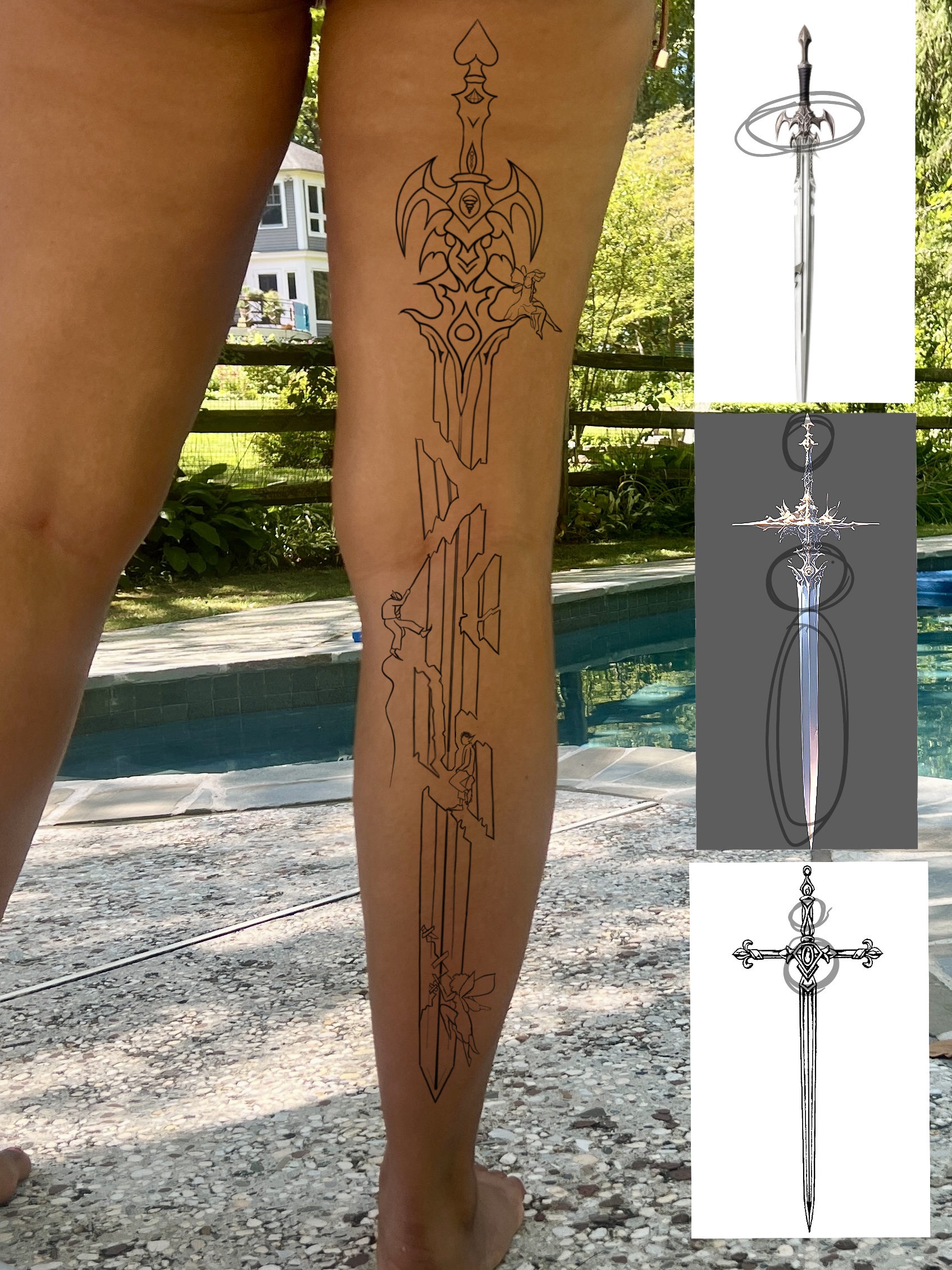 a leg tattoo aaliyah designed and wants