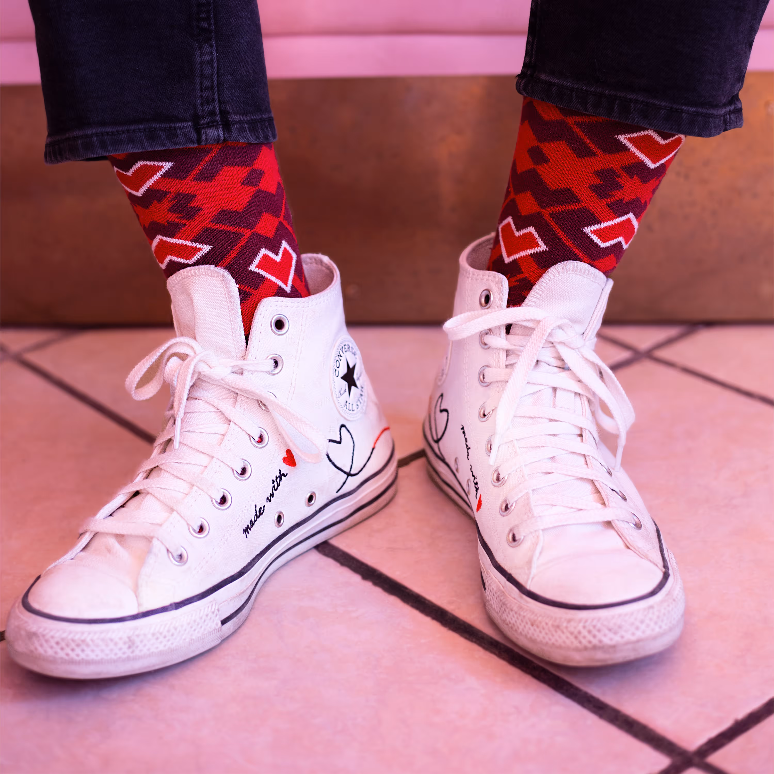 Athletic Valentines Day Socks main image