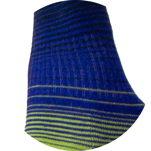 Compression knitting in footbed