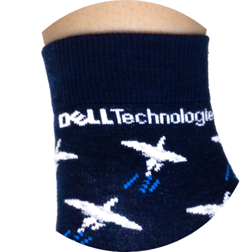 Compression knitting in footbed
