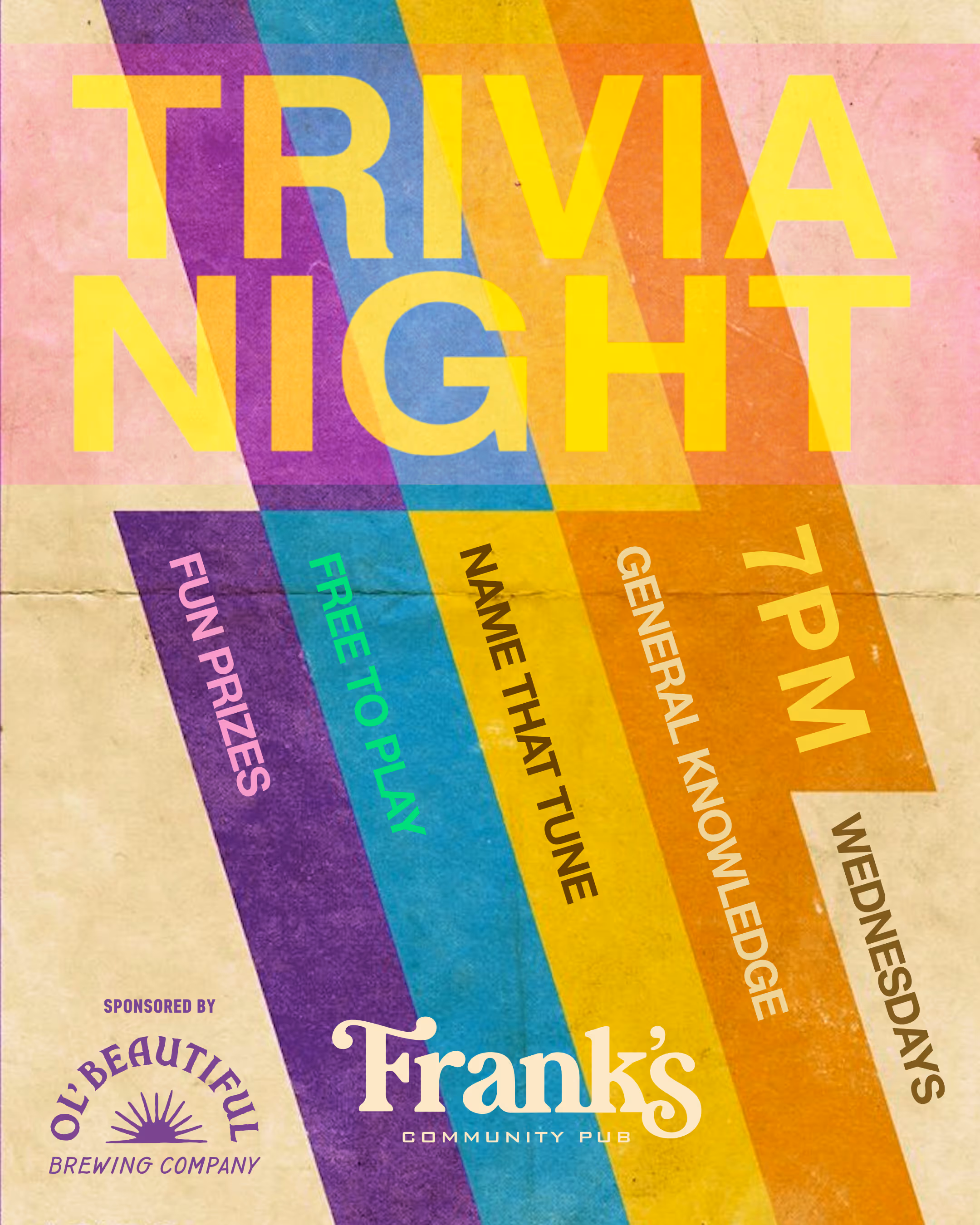 Trivia night at Franks!