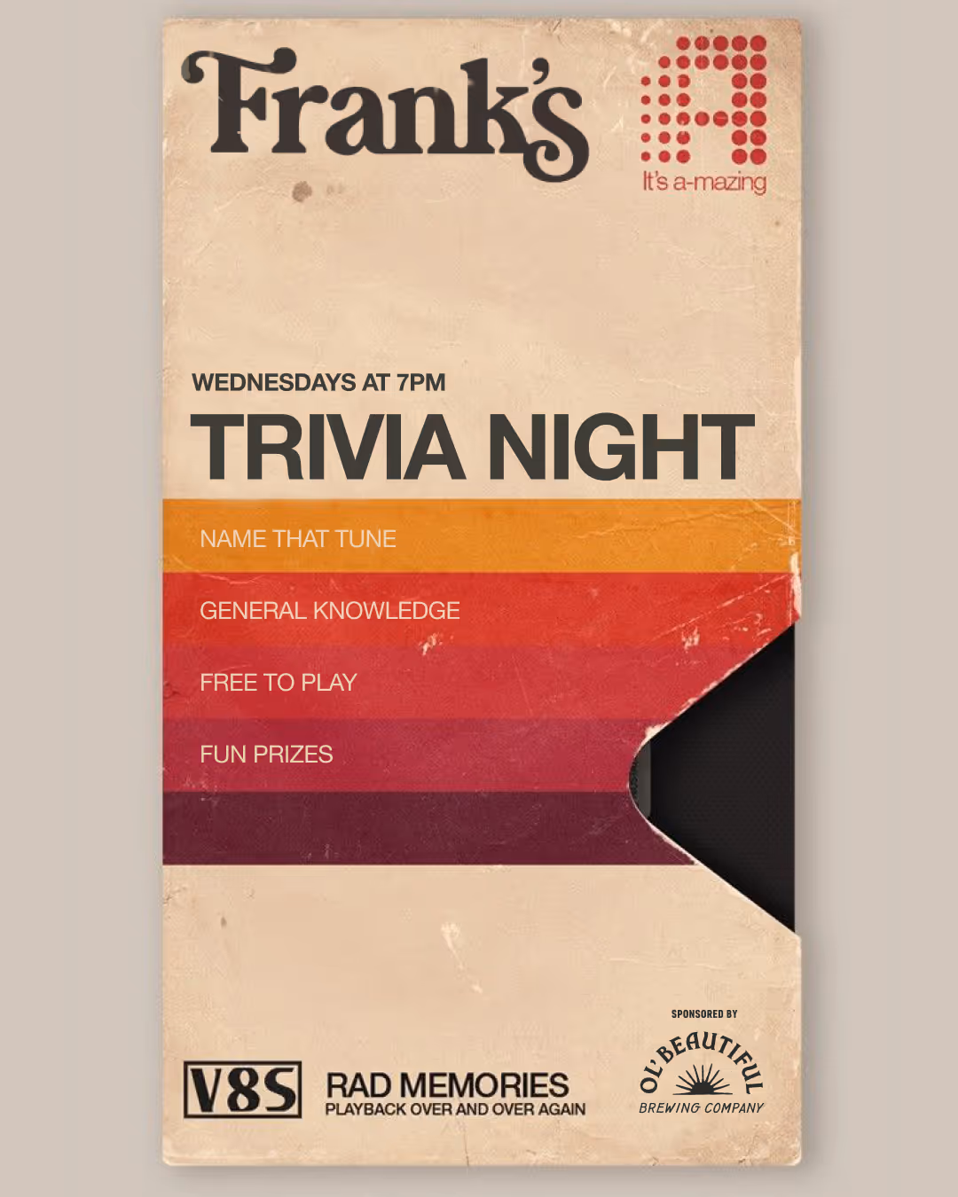 Trivia night at Franks!