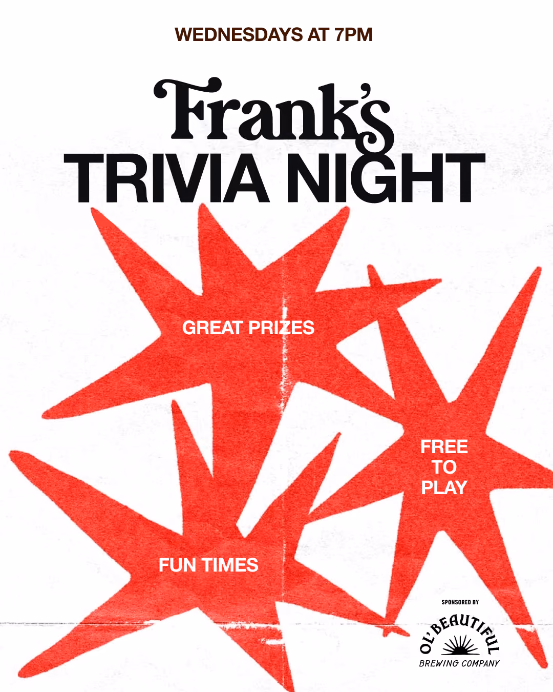 Trivia night at Franks!