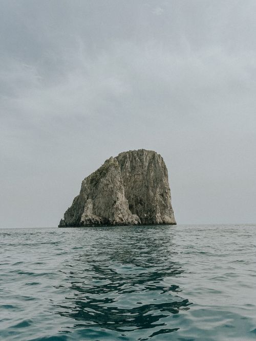 kayaking around Capri island